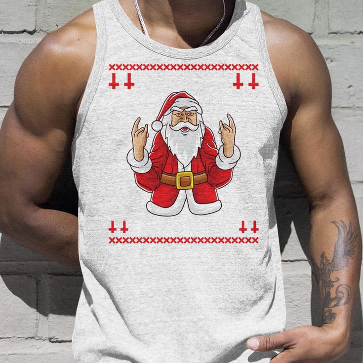 Heavy Metal Christmas Sleigher Hail Santa Claus Rock Music Tank Top Geschenke für Ihn