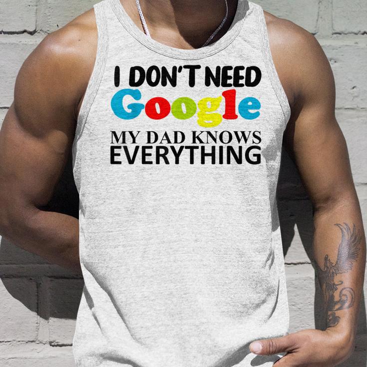 Ich Brauche Google Nicht Meinater Weiß Alles Tochter Son Gray Tank Top Geschenke für Ihn