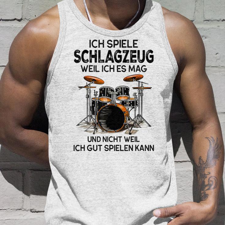 Ich Spielen Trommzeug Weil Ich Es Mag Und Nicht Weil Ich Gut Gray Tank Top Geschenke für Ihn