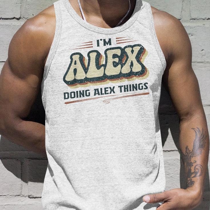 I'm Alex Doing Alex Things Alex First Name Tank Top Geschenke für Ihn