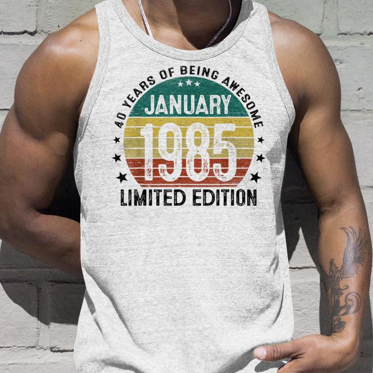 January 1985 40Th Birthday 1985 40 Years Decorative Tank Top Geschenke für Ihn