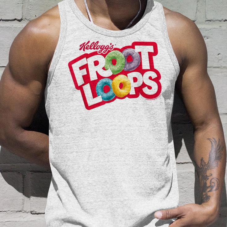 Kellogg's Froot Loops Breakfast Cereal Logo Blue Tank Top Geschenke für Ihn