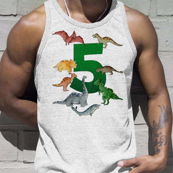 Kinder Geburtstags 5 Jahre Dinosaurier Dino 5 Geburtstag Tank Top Geschenke für Ihn