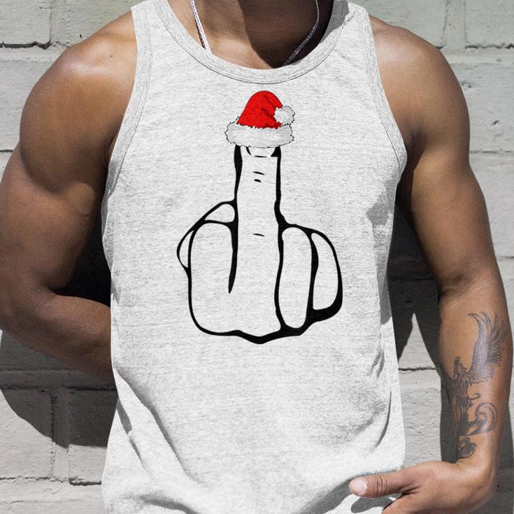 Middle Finger Jolly As Fuck Adult Joke Offensive Christmas Tank Top Geschenke für Ihn