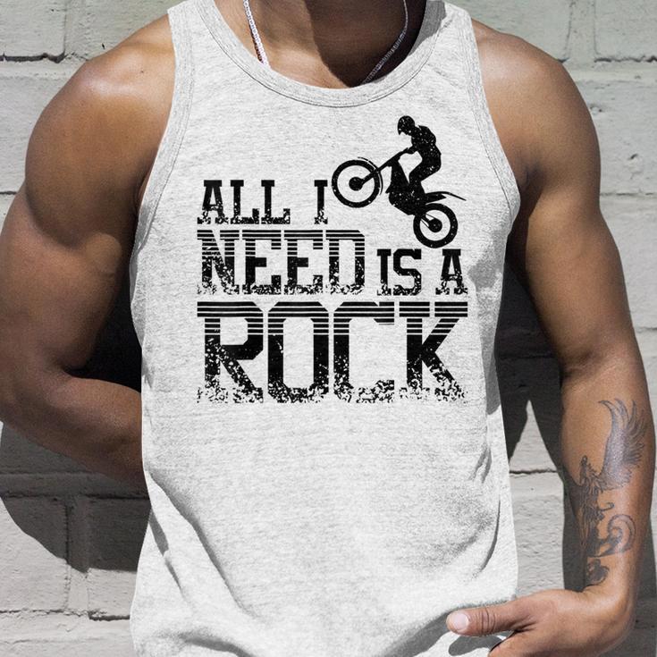 All I Need Is A Rock Trial Bike Motorcycle Tank Top Geschenke für Ihn