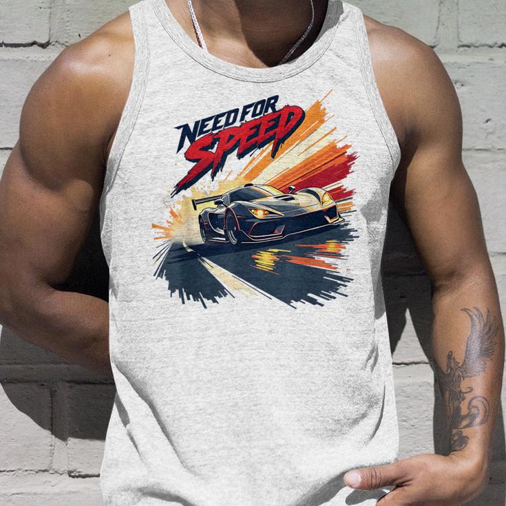 Need For Speed High-Octane Racing Graphic Gray Tank Top Geschenke für Ihn