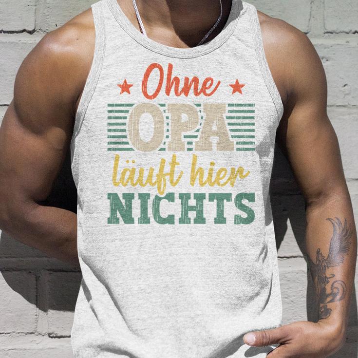 Ohne Opa Läuft Hier Nichts Bester Opa Long-Sleeved Tank Top Geschenke für Ihn