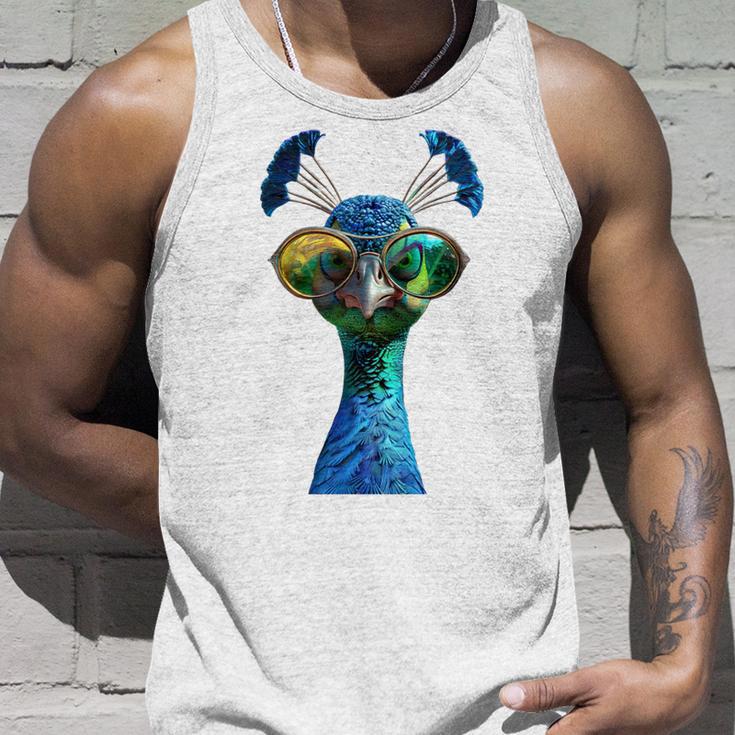 Pfau Motiv Blauer Pfau Pfauen Peacock Rad Pfauenrad Pfau Tank Top Geschenke für Ihn