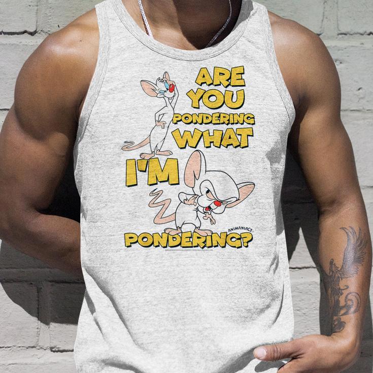 Pinky And The Brain Pondering Gray Tank Top Geschenke für Ihn