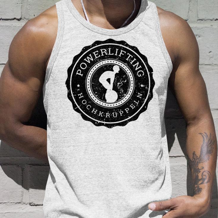 Powerlifting Hochkrüppeln Powerlifter Gray Tank Top Geschenke für Ihn