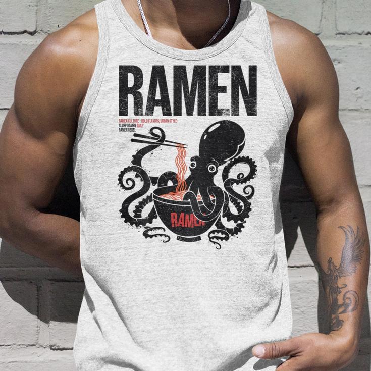 Ramen Anime Manga Kawaii Otaku Fashion Backprint Streetwear Gray Tank Top Geschenke für Ihn