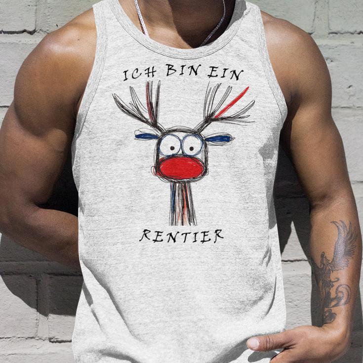 I Am A Reindeer Fun Christmas Gray Tank Top Geschenke für Ihn