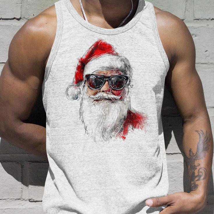 Santa Claus Christmas Graphic X-Mas Sunglasses Santa Tank Top Geschenke für Ihn