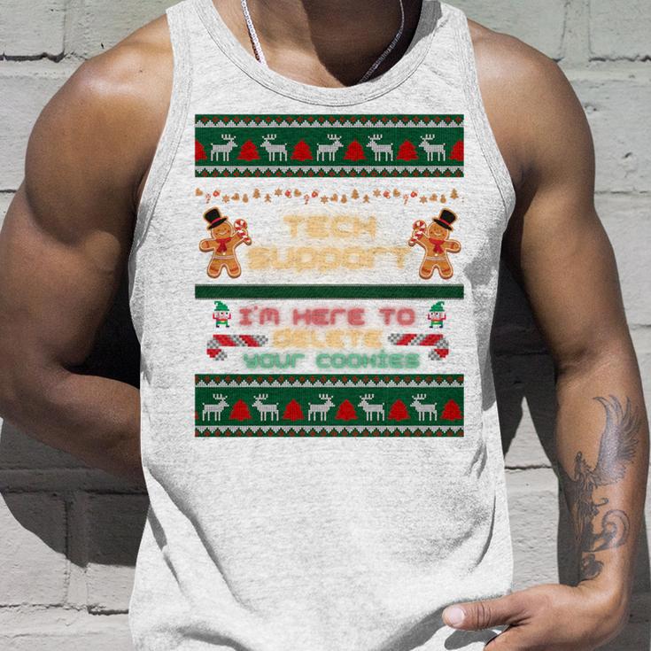 Tech Support Ich Bin Hier Um Ihre Cookies Zu Löschen Christmas Tank Top Geschenke für Ihn