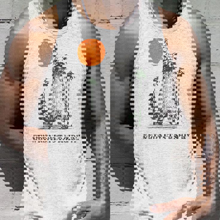 Trash Panda Sunset 90s Retro Unisex Tank Top | Everyday Fun Gifts for Him