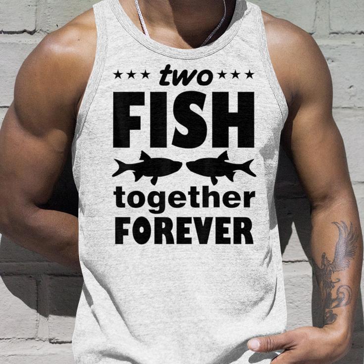 Two Fish Together Forever Angler Tank Top Geschenke für Ihn