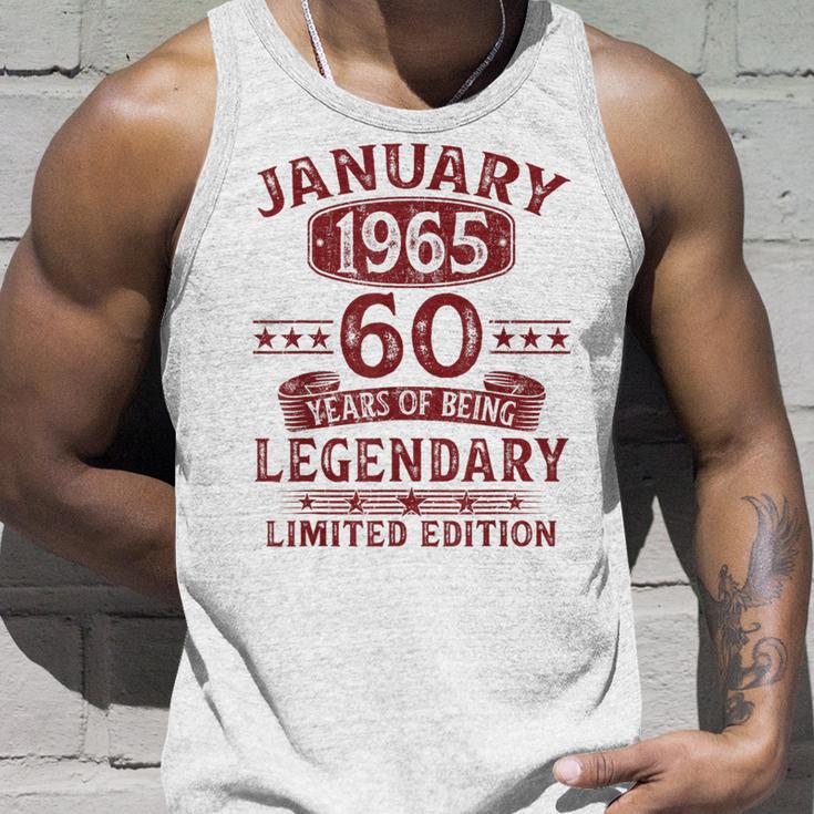 Vintage January 1965 60Th Birthday Tank Top Geschenke für Ihn