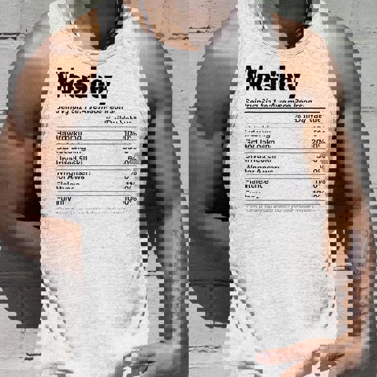 WESTLEY Nutrition Facts Name Definition Graphic Tank Top Gifts for Him