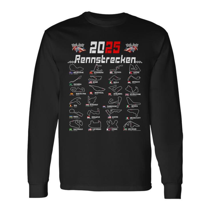 2025 Race Track Graphic For Motorsport Fans Langarmshirts Geschenkideen