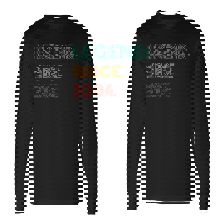 21 Years Old Legend Since 2004 21St Birthday Long Sleeve T-Shirt
