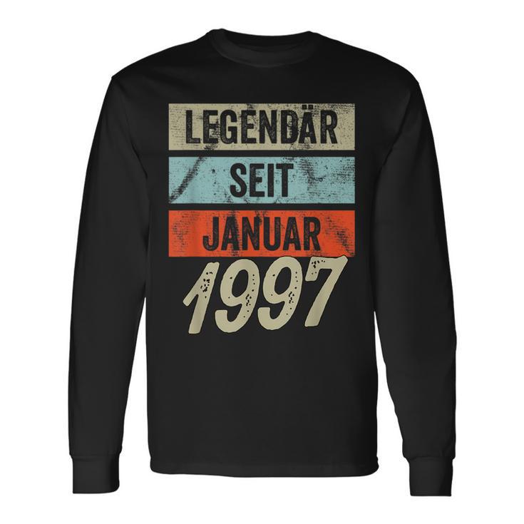 25Th Birthday Man 25 Years Legendary Since January 1997 Langarmshirts Geschenkideen