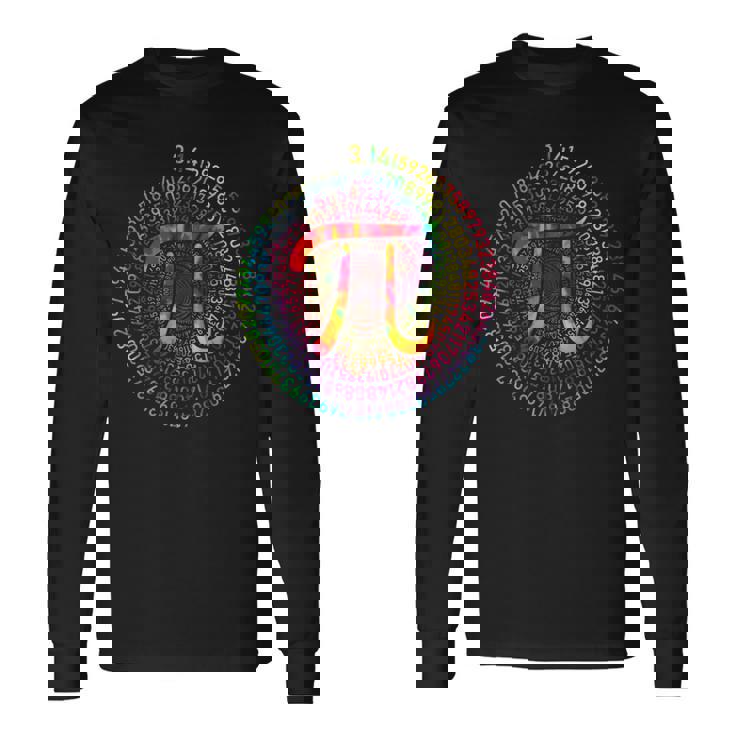 314 Pi Number Tie Dye Symbol Pi Day Math Teachers Students Long Sleeve T-Shirt Gifts ideas