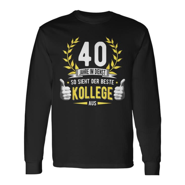 40 Jahre Dienst College Service Anniversary Company Anniversary Decorative Langarmshirts Geschenkideen