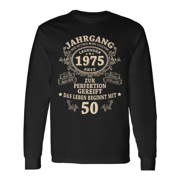 50Th Birthday Man Myth Legendintage 1975 Langarmshirts Geschenkideen