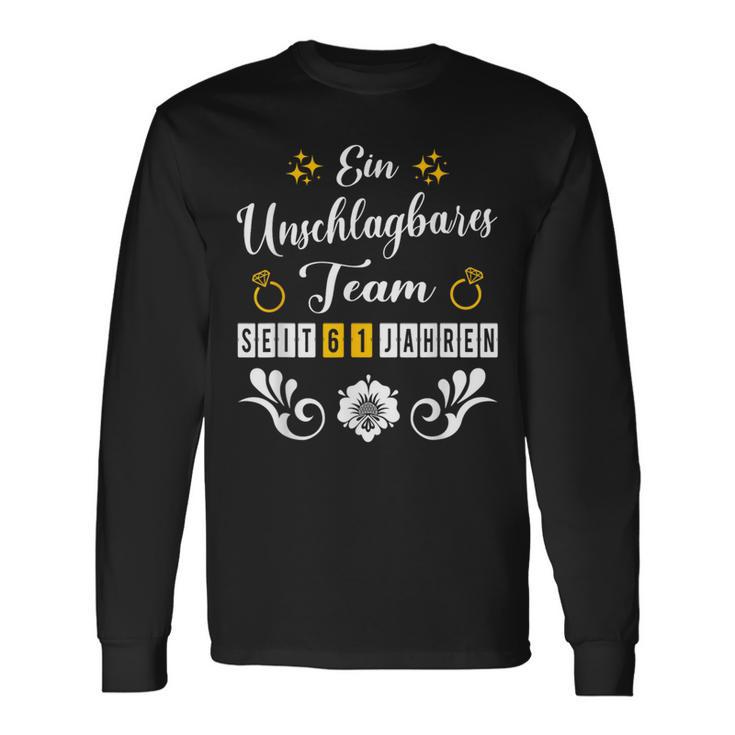 61 Jahre Ehe Ulmenhochzeit Hochzeitstag Ehemann Partnerlook Langarmshirts Geschenkideen