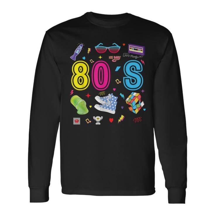 80S Theme Party 80S Costume I Love The 80S Langarmshirts Geschenkideen