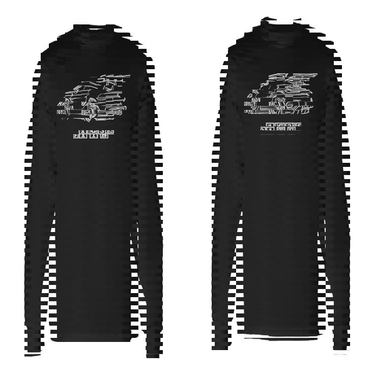 911 Gt3 Rs Silhouette Meme Coin Coche De Carreras Camiseta de manga larga