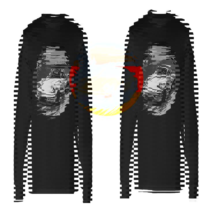 911 Retrointage 964 Turbo Coche Clásico Pista Automotriz Camiseta de manga larga