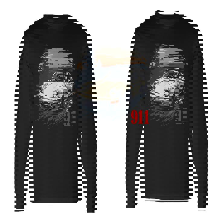 911 Turbo Retrointage 964 Coche Clásico Pista Automotriz Camiseta de manga larga Ideas de regalos