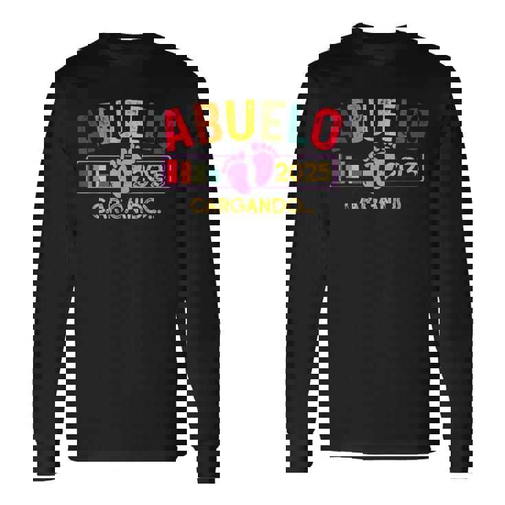 Abuelo 2025 Cargando Regalo Futuro Abuelo 2025 Camiseta de manga larga