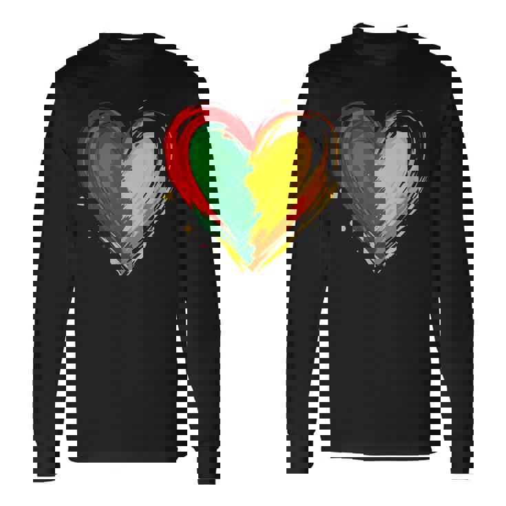 African Heart Black History Month African American Long Sleeve T-Shirt