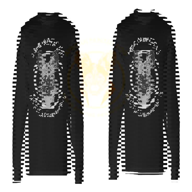 African Painted Dog Conservation Artwork For Wild Dog Fans Long Sleeve T-Shirt