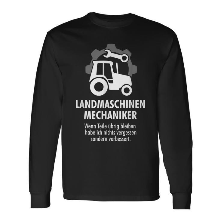 Agricultural Machinery Mechanic Tractor Farmer Langarmshirts Geschenkideen