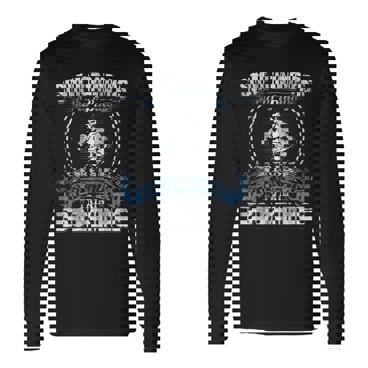 Algunos Abuelos Jugar Bingo Real Grandpas Jugar Boxeo Camiseta de manga larga