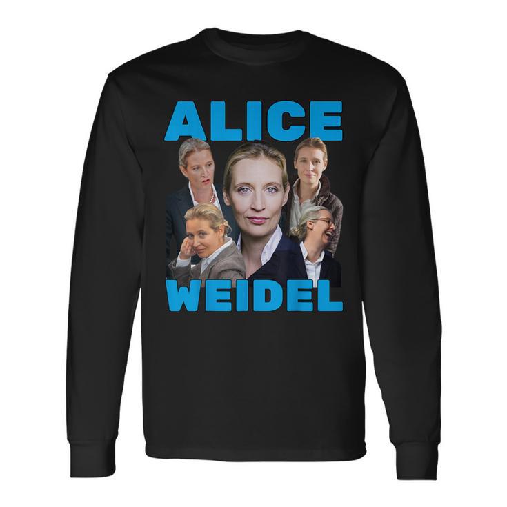 Alice Weidel Fan Merch Blue Langarmshirts Geschenkideen