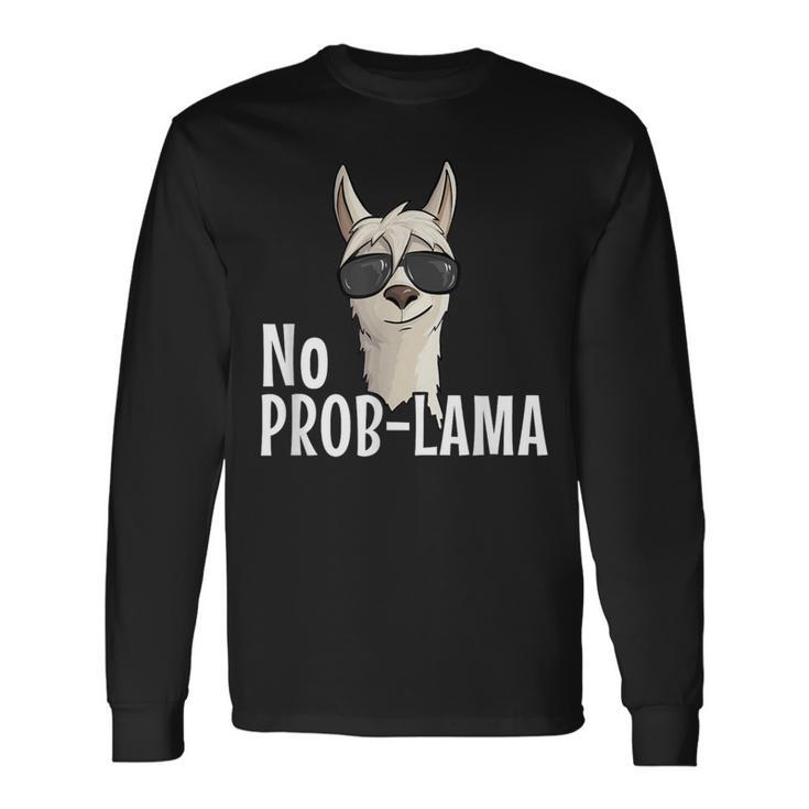 Alpaca With Sunglasses No Prob-Lama Hipster Lama Langarmshirts Geschenkideen