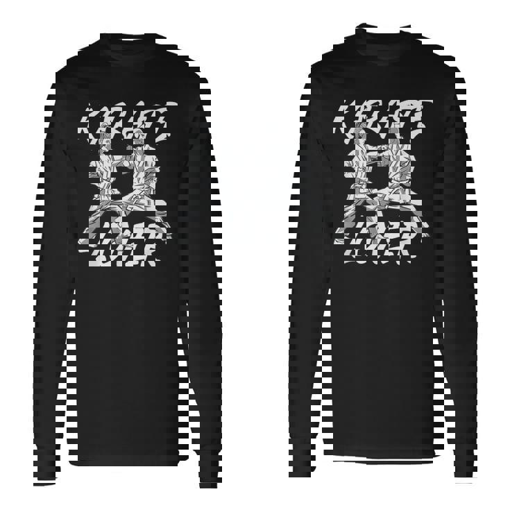 Amante Del Karate Cinturón Artes Marciales Cazas Entrenador Camiseta de manga larga