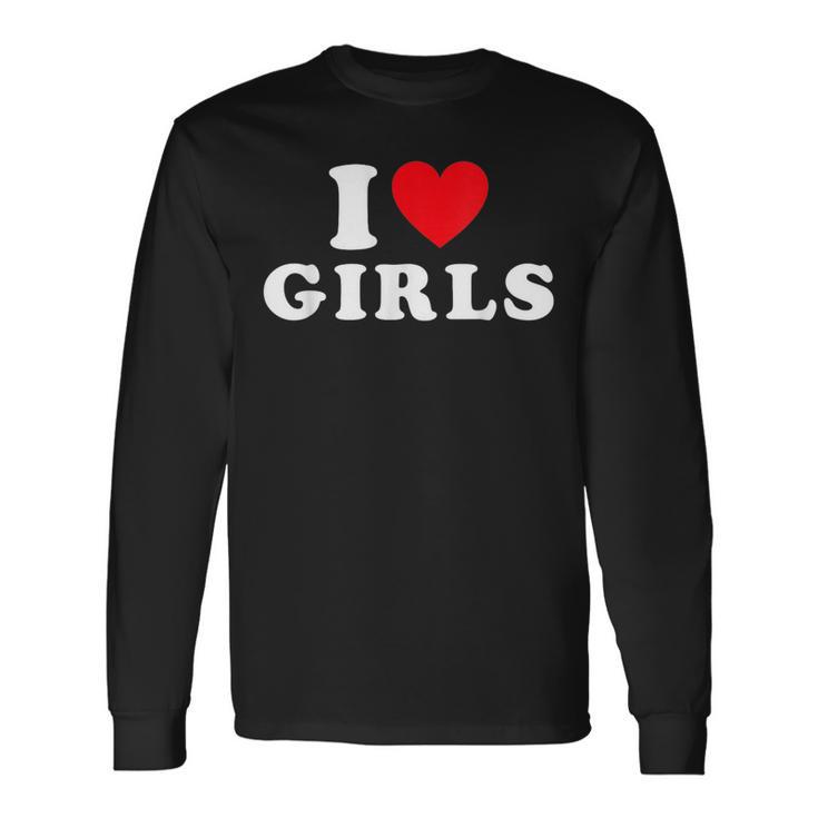 Amo A Las Niñas Lesbianas Orgullo Ella Y Ella Para Parejas & Amigos Camiseta de manga larga