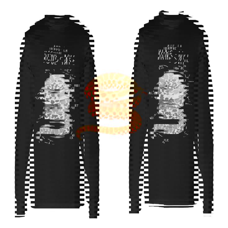 Anatomy Of Albino Hognose Snake Long Sleeve T-Shirt