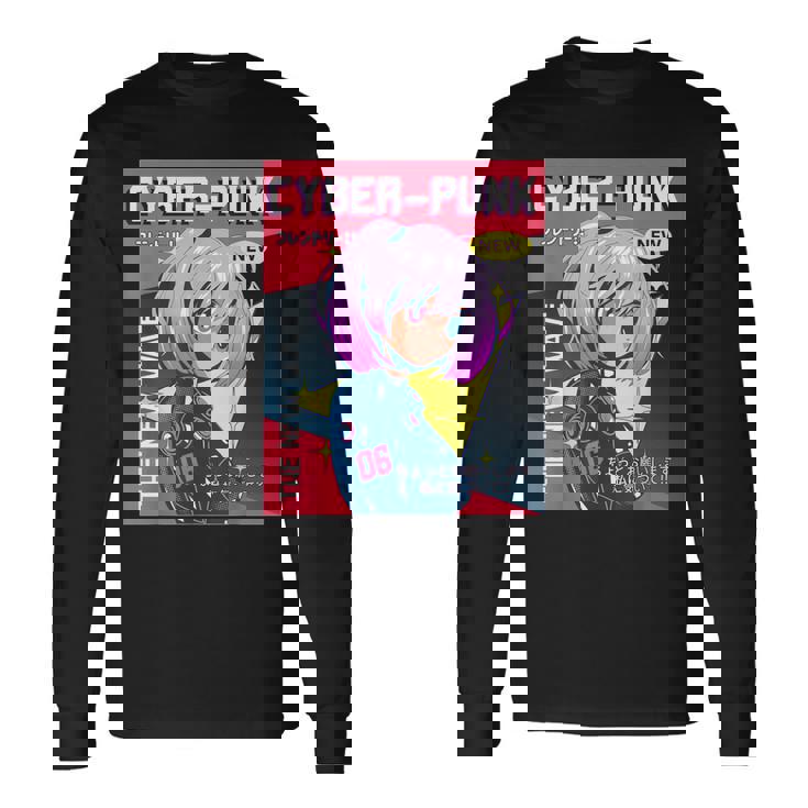 Anime Japonés Cyberpunk Cyberpunk Camiseta de manga larga