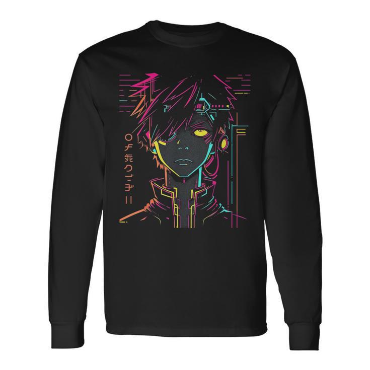 Anime Manga Motif Colourful Illustration Anime Langarmshirts Geschenkideen