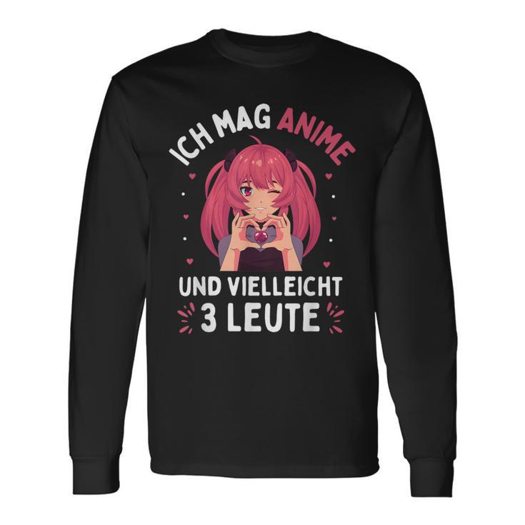 I Like Anime And Maybe 3 People Japanese Manga Langarmshirts Geschenkideen