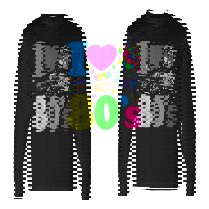 Años 80 I Love The 80S Intage Retro Sin Mangas Camiseta de manga larga