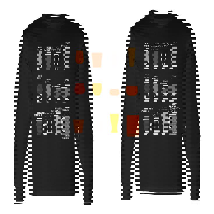 Arte Cerveza Regalos Degustación Cervezas Caseras Hombre Amantes De La Cerveza Cerveceros Manga De Doble Puntada Talla S Negro Camiseta de manga larga