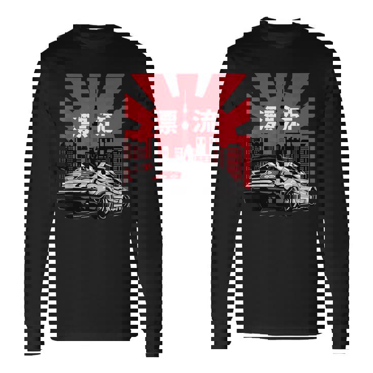 Artes Japonesas Fórmula Coche De Carreras Suzuka Pista Carrera Anime Camiseta de manga larga