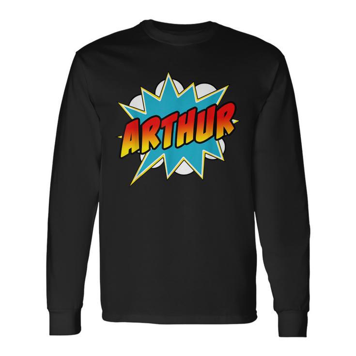 Arthur Name Comic Book Superheroes For Boys Langarmshirts Geschenkideen